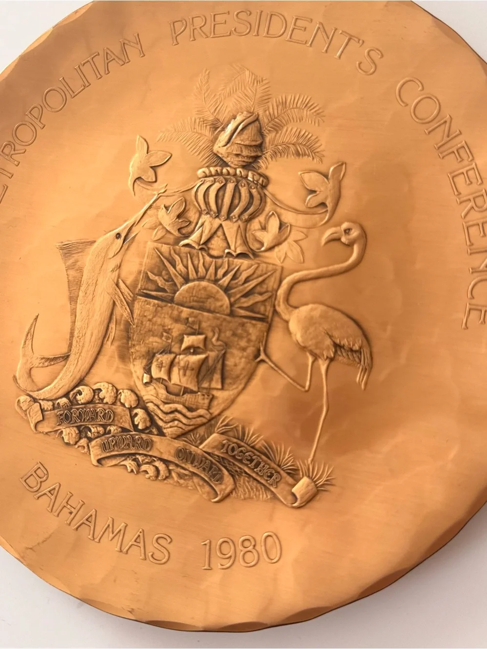 Bronze plate Commemorative 1980 Metropolitan President’s Conference